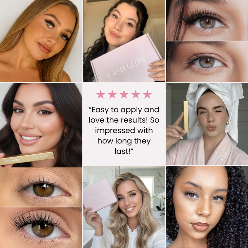 Lash product package with thank you card and application tools