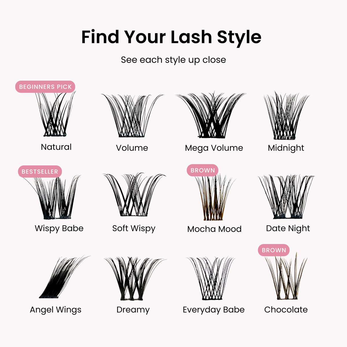 Six Lash Clusters Bundle