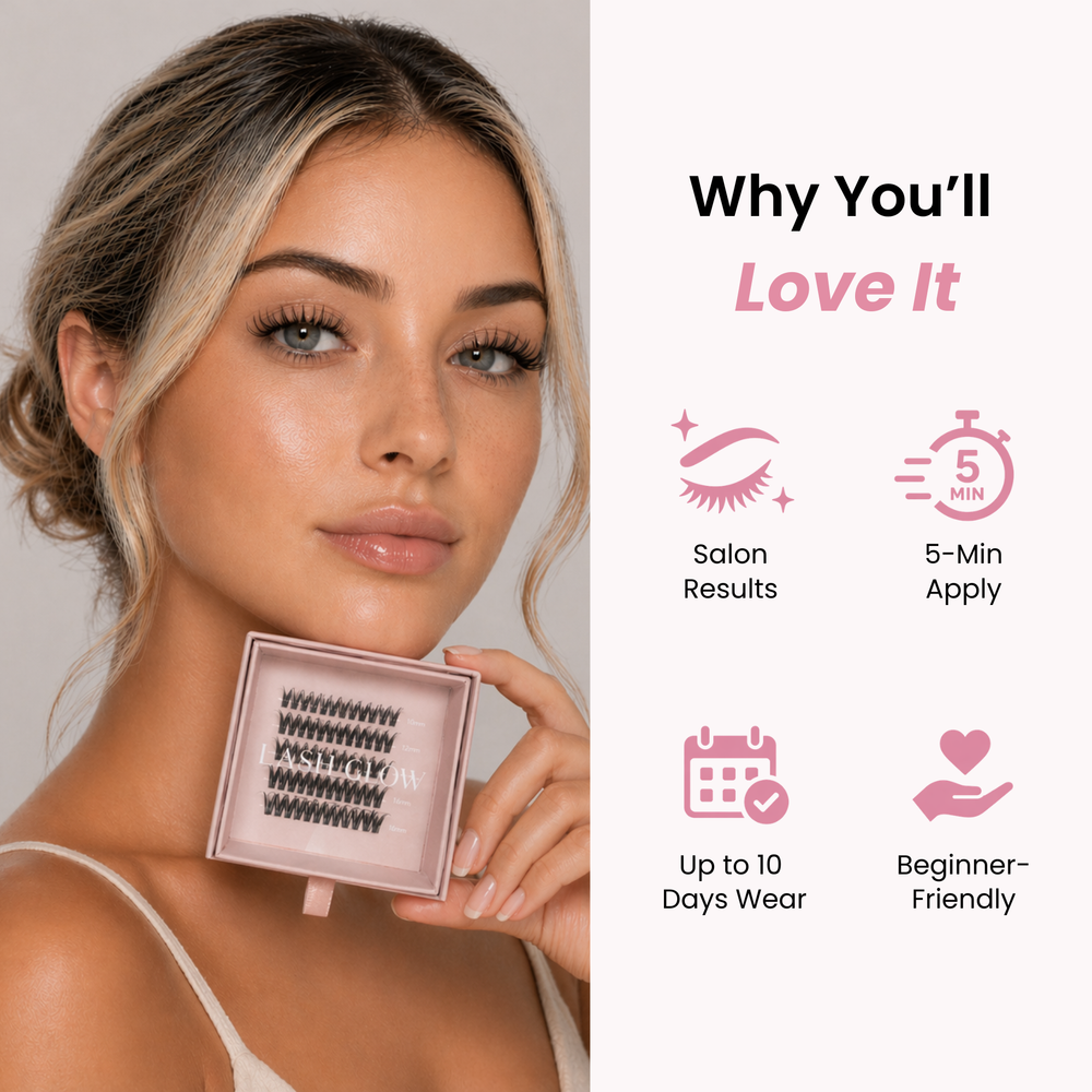 Lash Glow DIY lashes extensions clusters