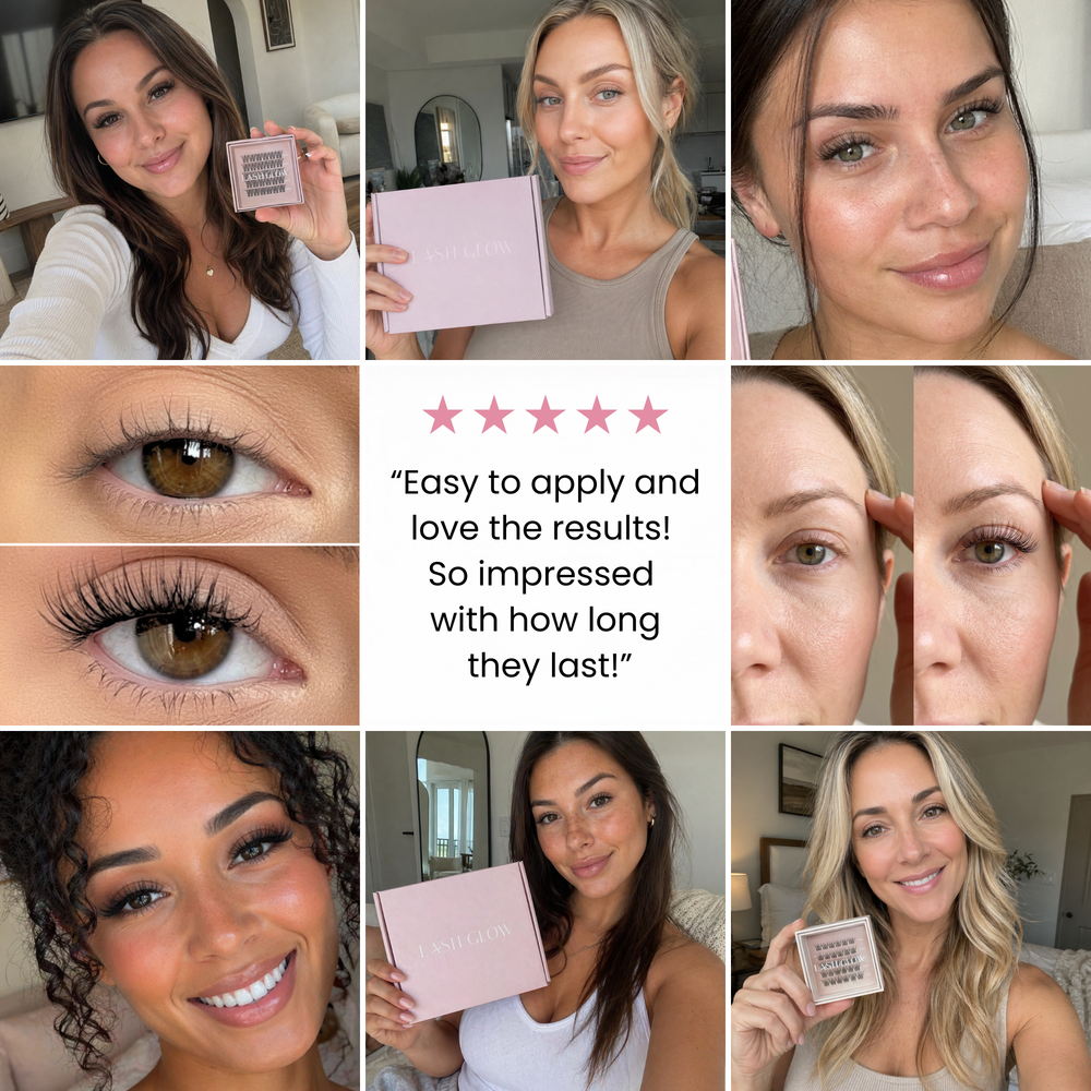 Lash Glow DIY lashes extensions clusters
